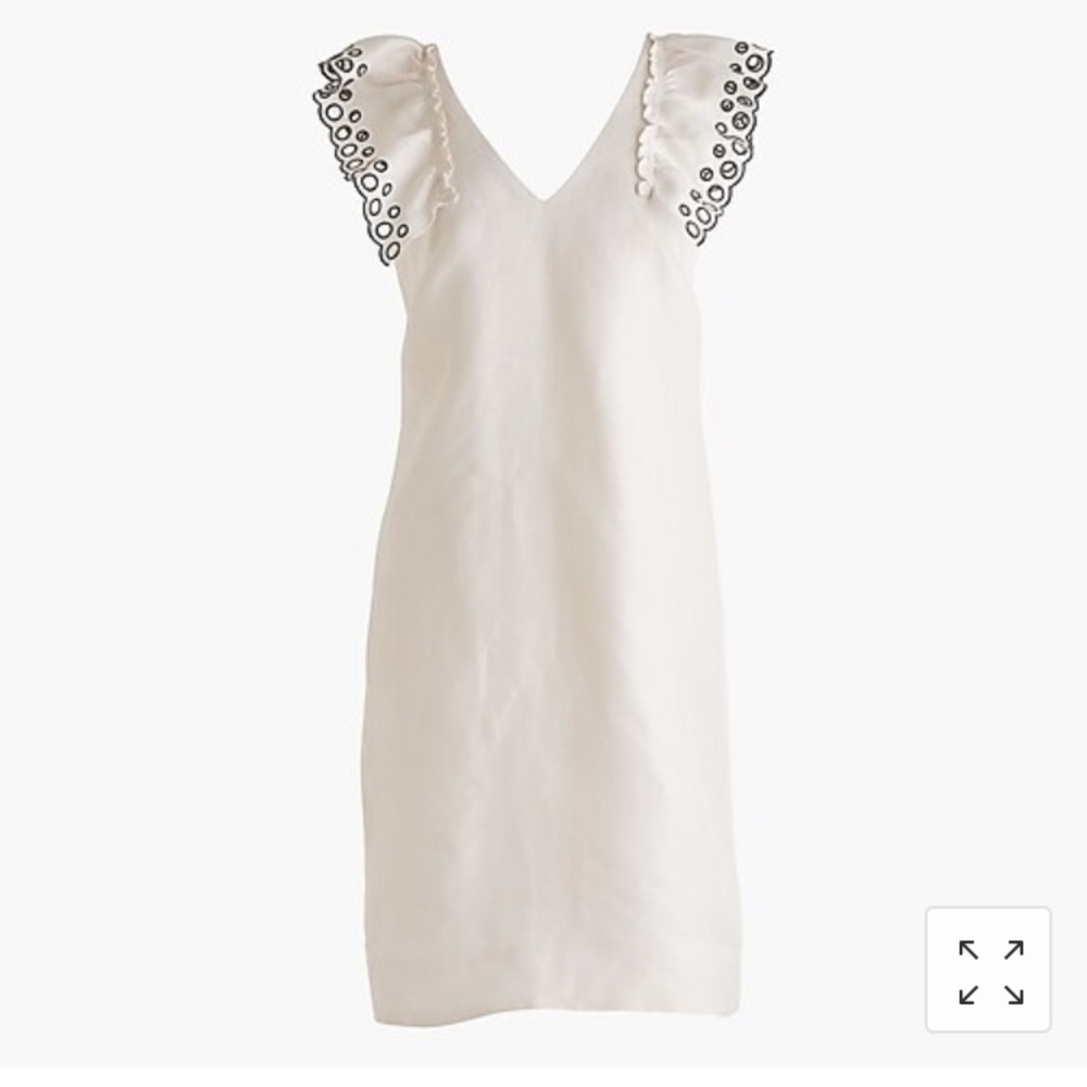 NWOT J. Crew COLLECTION 8Tall ruffle-shoulder sheath